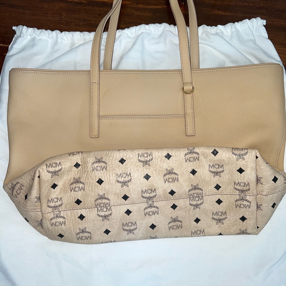 Tan MCM Tote